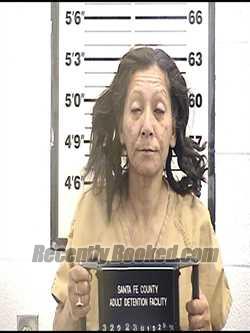 Booking photo from Santa Fe County, New Mexico