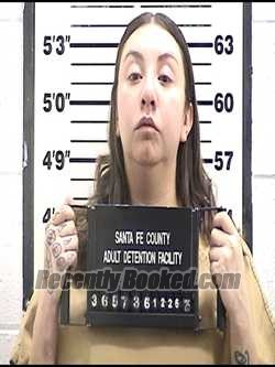 Booking photo from Santa Fe County, New Mexico