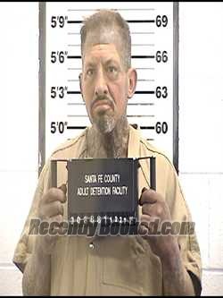 Booking photo from Santa Fe County, New Mexico