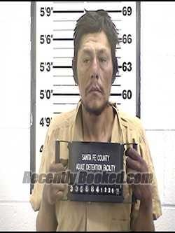 Booking photo from Santa Fe County, New Mexico