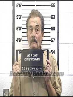 Booking photo from Santa Fe County, New Mexico