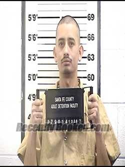 Booking photo from Santa Fe County, New Mexico