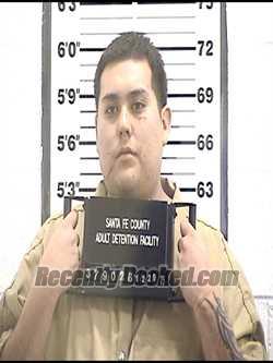 Booking photo from Santa Fe County, New Mexico