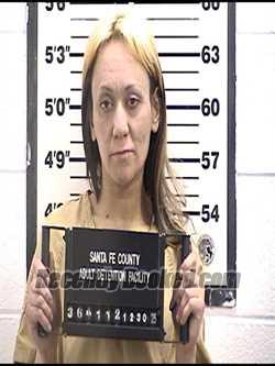 Booking photo from Santa Fe County, New Mexico