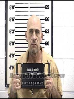 Booking photo from Santa Fe County, New Mexico