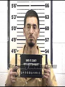 Booking photo from Santa Fe County, New Mexico