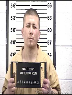 Booking photo from Santa Fe County, New Mexico