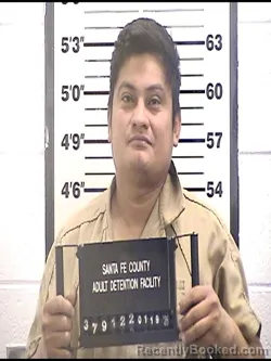 Booking photo from Santa Fe County, New Mexico