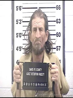 Booking photo from Santa Fe County, New Mexico