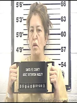 Booking photo from Santa Fe County, New Mexico