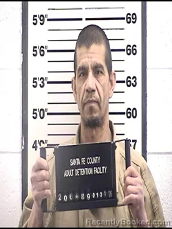 Booking photo from Santa Fe County, New Mexico