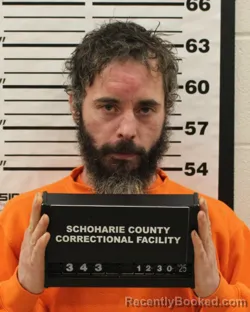 Booking photo from Schoharie County, New York