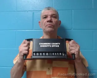 Booking photo from Chambers County, Texas