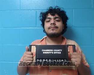 Booking photo from Chambers County, Texas