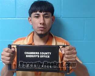Booking photo from Chambers County, Texas
