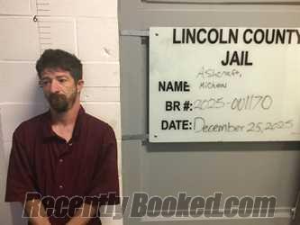 Booking photo from Lincoln County, Oklahoma