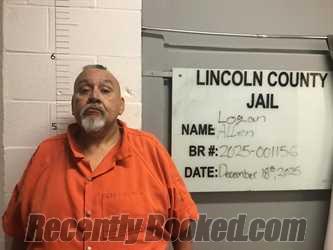 Booking photo from Lincoln County, Oklahoma