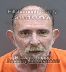 Booking photo from Hillsborough County, Florida