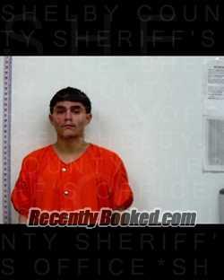 Booking photo from Shelby County, Texas