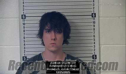 Booking photo from Jackson County, Kansas