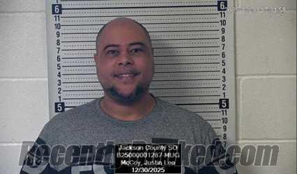 Booking photo from Jackson County, Kansas