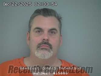 Booking photo from Beaufort County, South Carolina