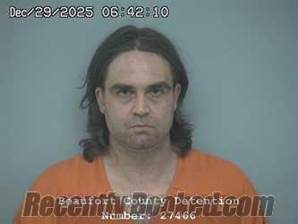 Booking photo from Beaufort County, South Carolina