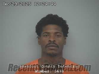 Booking photo from Beaufort County, South Carolina