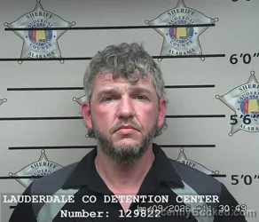 Booking photo from Lauderdale County, Alabama