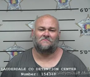Booking photo from Lauderdale County, Alabama