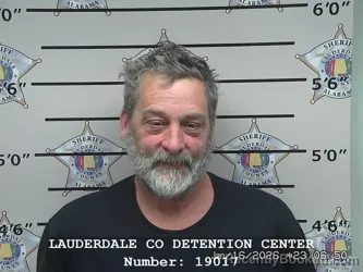 Booking photo from Lauderdale County, Alabama
