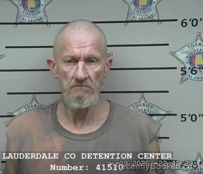 Booking photo from Lauderdale County, Alabama