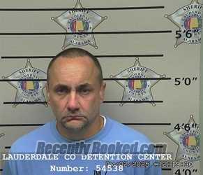 Booking photo from Lauderdale County, Alabama