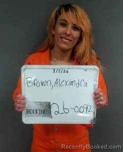 Mugshot of Alexandra Elizabeth Jhae Brown
