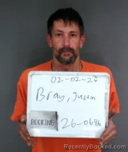 Mugshot of JUSTIN DREW BRAY